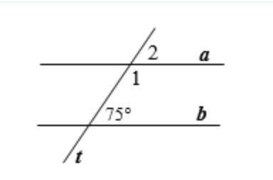 In each figure below, find m∠1 and m∠2 if a║b. Show your work with statements.