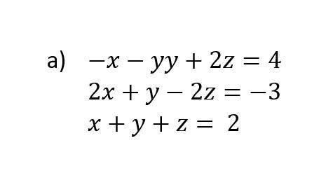 Get the value of the variables through the sarrus method