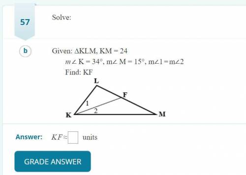 Given triangle KLM, KM=24 
m