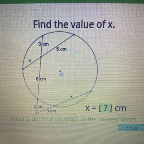 Find the value of x.
Inscribed Angles
Pleaseeee help ASAP!<3