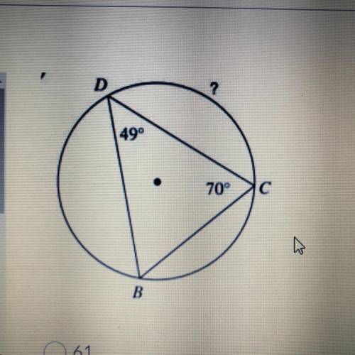 What is the measure of DC?
1. 61
2. 119
3. 122
4. 360