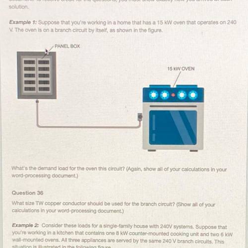 Suppose that you are working in a home that has a 15kw oven that operates on 240 V, The oven is on