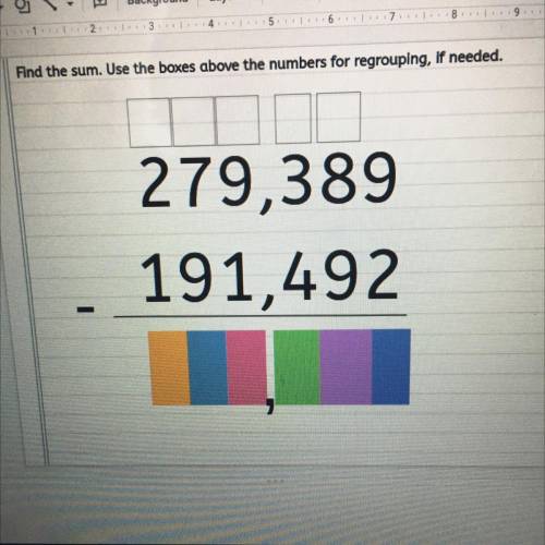 What numbers do I put if I am regrouping using the numbers 279,389-191,492