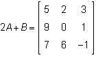 A triangle is located on a three-dimensional coordinate plane. Matrix A shows the location of each