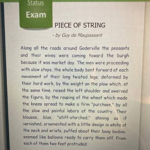 Please help.

If you were writing that the theme of A Piece of String was the folly of pretense