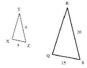 Use the diagram below to find the lengths of the missing sides. Figures in each diagram are similar
