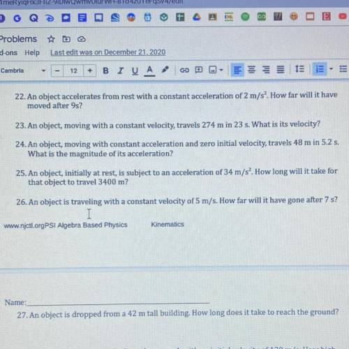 Due tonight pls help:) 
What’s the process for each question?? 22 through 27