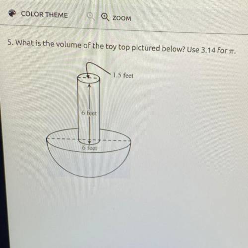 What is the volume of the toy top pictured below?