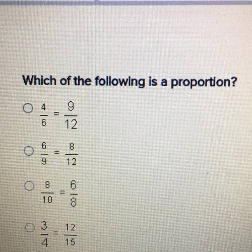 Which of the following is a proportion?