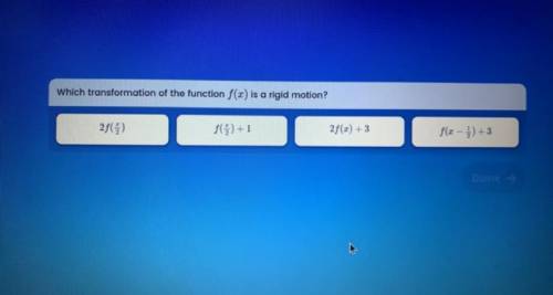 Which transformation of the function f(x) is a rigid motion?