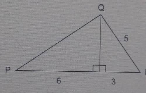 What is the length of side PQ in this figure?

A. 4B. 14C. square root of 52D. square root of 61