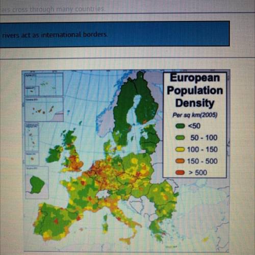 The areas with the highest population density in Europe are MOST likely to be

Enh
A)
communist ci