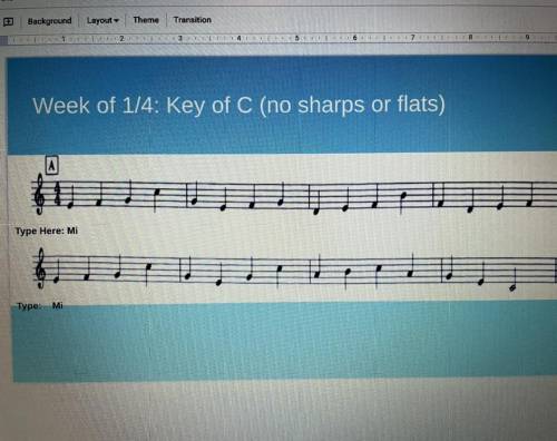 Can anyone help me with this? The instructions are to type in any missing solfege syllables under e
