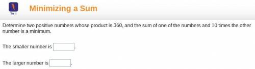 Determine two positive numbers whose product is 360, and the sum of one of the numbers and 10 times