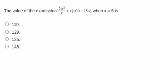 Pls guys help me

The value of the expression StartFraction 2 x squared Over x EndFraction plus x