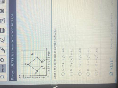 Polygon LMNPQ is shown on the coordinate grid. What is the preempted of polygon LMNPQ