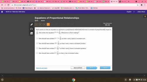 Roni wants to write an equation to represent a proportional relationship that has a constant of pro