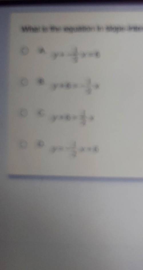 what is the equation in slope intercept form of a line that has a slope of -1/2 and a y intercept o