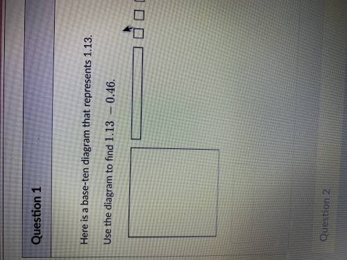 Here is a base-ten diagram that represents 1.13.

Use the diagram to find 1.13\:-0.461.13−0.461.13