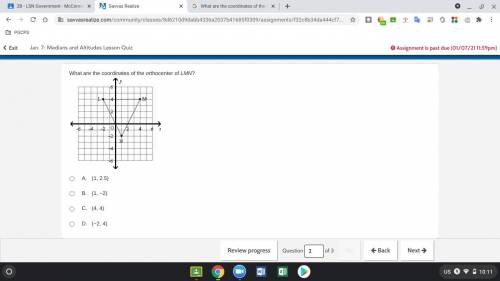 What are the coordinates of the orthocenter of LMN? can anyone help me please. i will really apperc