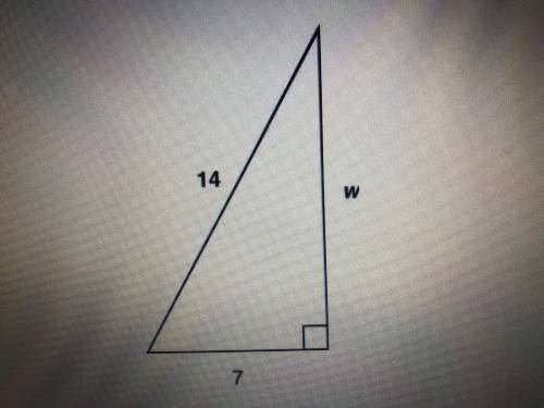 What is the value of w?
A) 21
B) 245
C) 147
D) 7