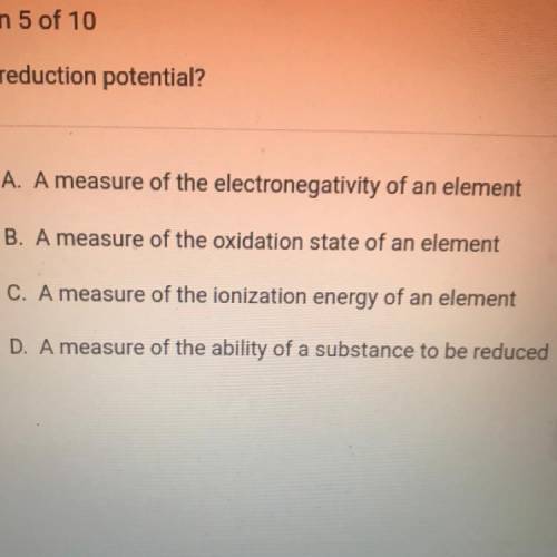 What is reduction potential?