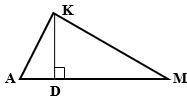 Given: △AKM, 
KD⊥AM
AK = 6, KM = 10, m∠AKM=93º
Find: KD