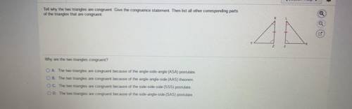 Repost since nobody answered. Increased points to 25. Marking brainliest.

Congruence
Why are the