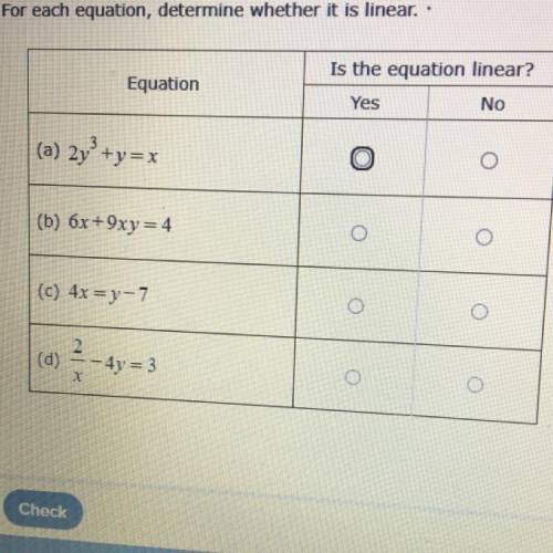 Linear or not linear, PLZ I’m freaking out cause this is due in like 15 mins PLEASE HELP ME