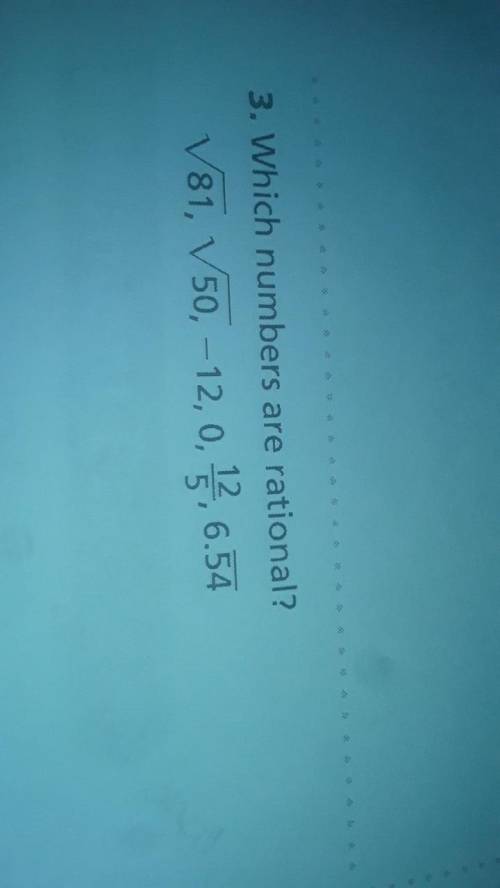 Which numbers are rational?