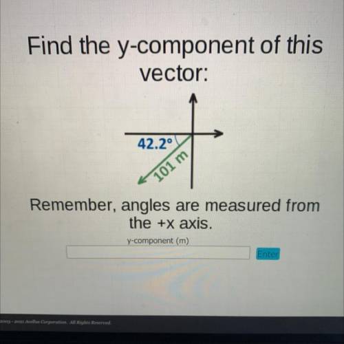 Find the y-component of this
vector: