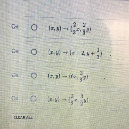 Please help it’s urgent

On the coordinate grid below, the dashed figure is the image of a dilatio