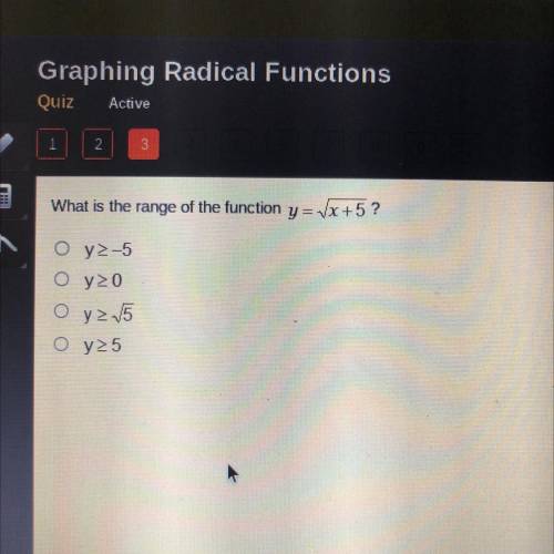 What is the range of the function y=1/x+5?