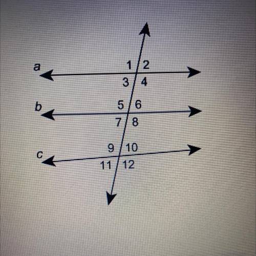 Given a || b , and c is not parallel to a or b, which statements

must be true?
Select each correc