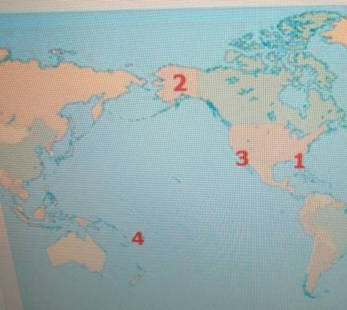 Which number on the map identify a U.S territory or protectorate that is not a state
