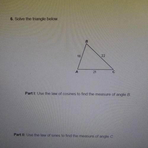 Solve the triangle below