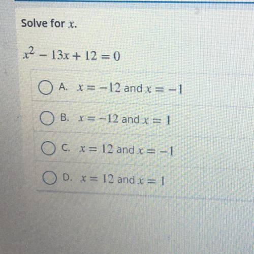 HURRY PLSS 
Solve for x