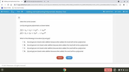 Let f(x) and g(x) be polynomials as shown below. Which of the following is true about f(x) and g(x)