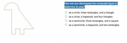 How can you decompose the composite figure to determine its area?