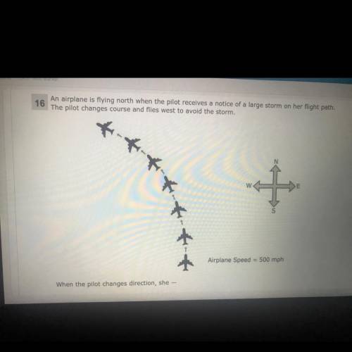 When the pilot changes direction, she –

А. changes velocity
B. maintains velocity
C. does not acc