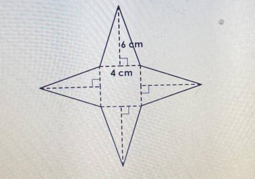 ASAP PLEASE!!!

What is the surface area of the square pyramid represented by the net below?
A: 48