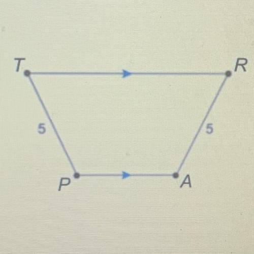 In trapezoid TRAP, m angle A=110^ 
What is m angle T ?