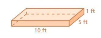 Find the surface area of the prism.The surface area is square feet.