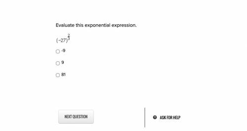 Evaluate this exponential expression.