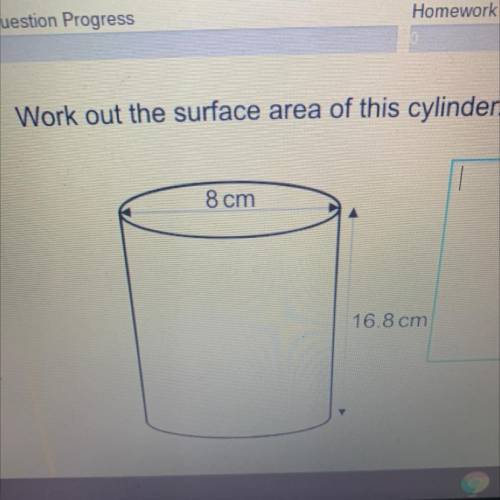 Work out surface area of a cylinder