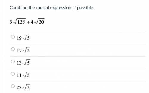 9. Combine the radical expression, if possible.