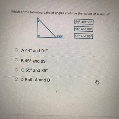 What's the value of w and x