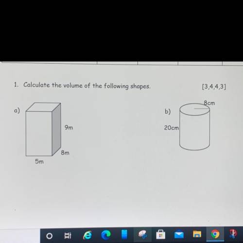 Someone please help me calculate the volume of these shapes