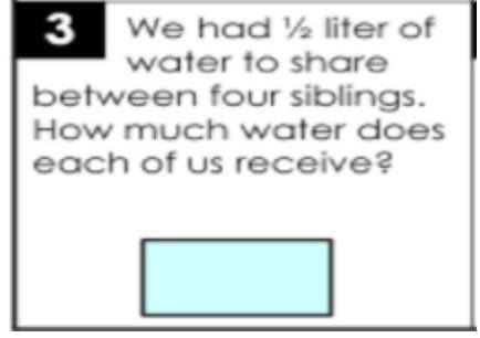 (BRAINLIEST) and more in the description.

Question: We had 1/2 liter of water to share between fo