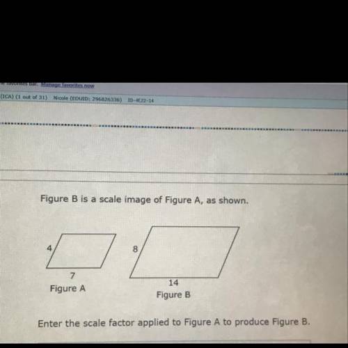 figure B is a scale image of figure A as shown. enter the scale factor applied to figure A to produ